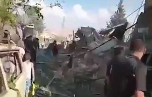 Thumbnail preview image for the video titled: Aftermath of Israeli airstrike on Baalbak, in the northern Lebanon