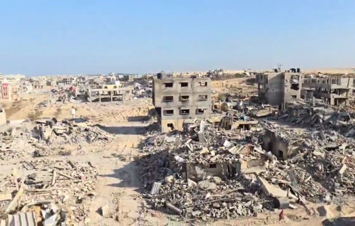 Thumbnail preview image for the video titled: Showing the total destruction of Rafah