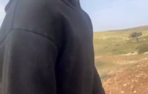 Thumbnail preview image for the video titled: Israeli settlers attacked and harassed Palestinian shepherd and the international activists in Susiya