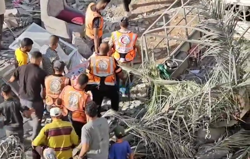 Thumbnail preview image for the video titled: Slain woman from the al-Farra family found under the rubble