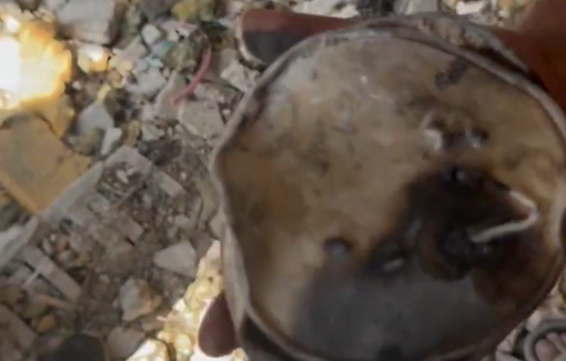 Thumbnail preview image for the video titled: Fragment of GBU-39 Bomb used in the cafe massacre