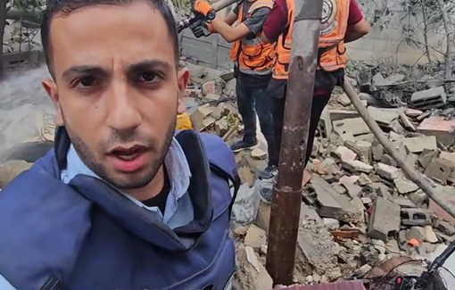 Thumbnail preview image for the video titled: Search and rescue efforts at al-Banna family house