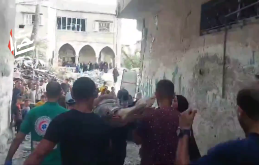 Thumbnail preview image for the video titled: Man rescued form Abu Ras family house after IDF bombing