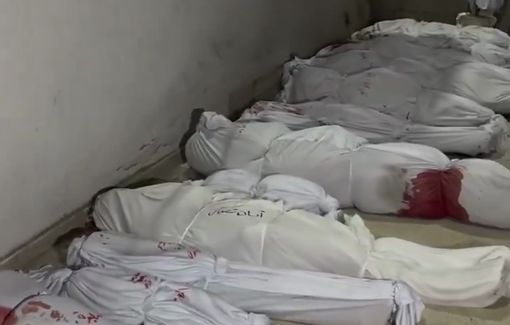 Thumbnail preview image for the video titled: More corpses brought to Kamal Adwan hospital: 16 from multiple families