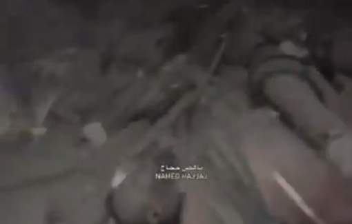 Thumbnail preview image for the video titled: Bodies piled up inside mosque after IDF massacre