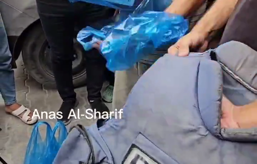 Thumbnail preview image for the video titled: Shredded remains of journalist Hassan Hamad, killed at home by Israel