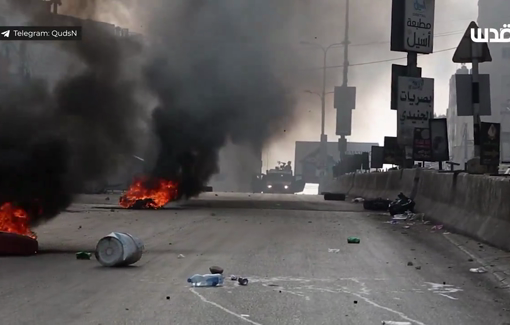 Thumbnail preview image for the video titled: Israeli violence during the large-scale raid on Qalandia and Kafr Aqab