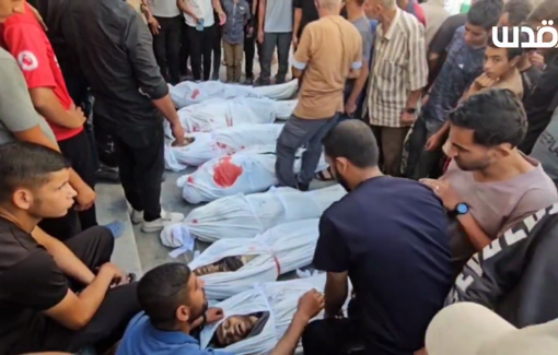 Thumbnail preview image for the video titled: 10 people killed in Israeli shelling of civilians near Abu Qamar station