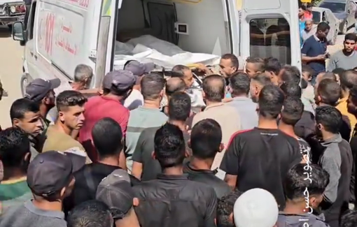 Thumbnail preview image for the video titled: Bodies of 8 people murdered in an Israeli strike in Rafah