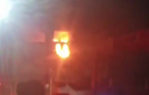 Thumbnail preview image for the video titled: Fire breaks out at Al-Kurd family house after IDF bombing