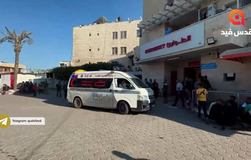 Thumbnail preview image for the video titled: Casualties from Israeli strike on Bayoumi family brought to hospital