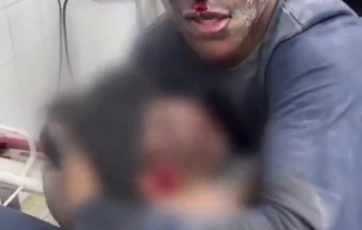 Thumbnail preview image for the video titled: Youth Walid embraces his beloved little brother, murder in IDF bombing