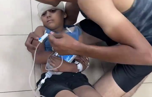 Thumbnail preview image for the video titled: Mother and child injured in Israeli strike on Abu Ghali family