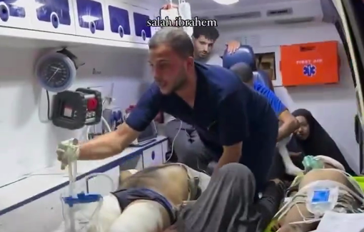 Thumbnail preview image for the video titled: Mufti school casualties brought to hospital after IDF massacre