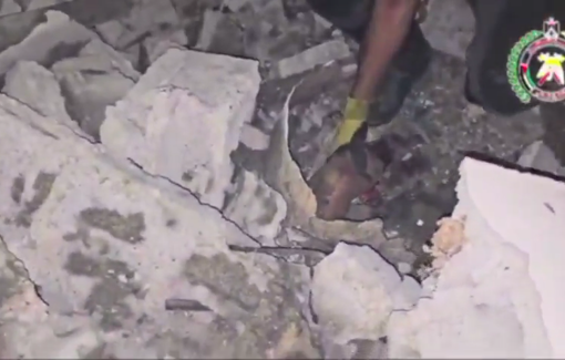 Thumbnail preview image for the video titled: Aftermath of Israeli strike on Al-Salhi family house