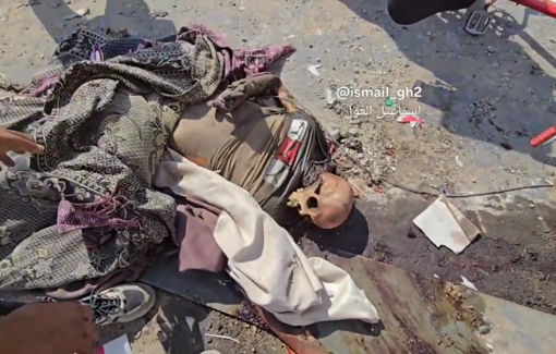 Thumbnail preview image for the video titled: Civilians executed and their bodies left to decompose when withdrew from the area of University College in Gaza city