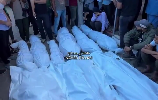 Thumbnail preview image for the video titled: Funerals of 11 members of the Shana'a family massacred by Israel overnight