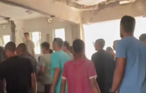 Thumbnail preview image for the video titled: Search for victims at Asmaa school after IDF bombing