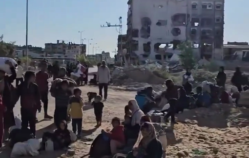 Thumbnail preview image for the video titled: Families forced by IDF to leave their sheltering place at schools in Sheikh Zayed