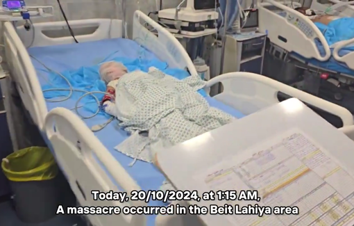 Thumbnail preview image for the video titled: Baby killed and other children with grievous injuries following Israeli massacre