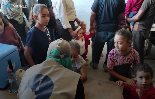 Thumbnail preview image for the video titled: A second batch of polio vaccines has arrived in southern Gaza, aiming to vaccinate 592,000 children