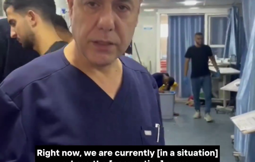 Thumbnail preview image for the video titled: IDF besieges Kamal Adwan Hospital with over 150 patients inside