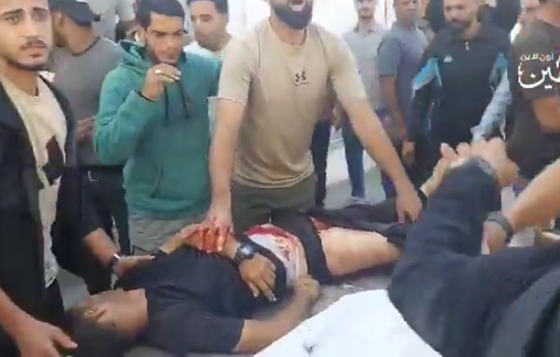 Thumbnail preview image for the video titled: A new massacre was committed at Al-Zahraa School by an Israeli ai strike