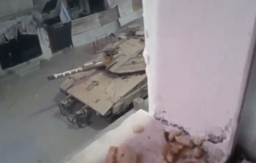 Thumbnail preview image for the video titled: Israeli shelling and raid of Kamal Adwan Hospital