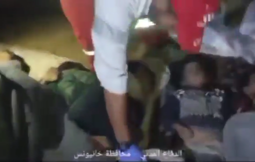 Thumbnail preview image for the video titled: Civil Defense finds Al-Farra children (14) dead after IDF bombing