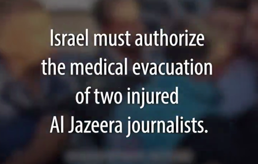 Thumbnail preview image for the video titled: Two critically wounded AJEnglish journalists, Ali Al-Attar and Fadi Al Wahidi, are in need of immediate, lifesaving medical treatment