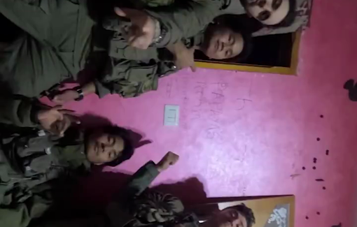 Thumbnail preview image for the video titled: Disturbing song on a IDF soldiers selfie (Golani Brigade) in Gaza