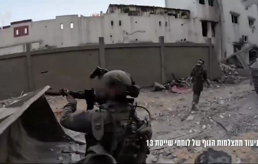 Thumbnail preview image for the video titled: IDF official footage of troops raiding Kamal Adwan hospital