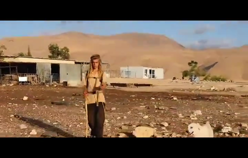 Thumbnail preview image for the video titled: Israeli settlers storm and attack activists in the area of Al-Marajat south of the Jordan Valley