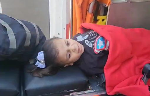 Thumbnail preview image for the video titled: Child injured in Israeli strike in Jabalia al-Balad