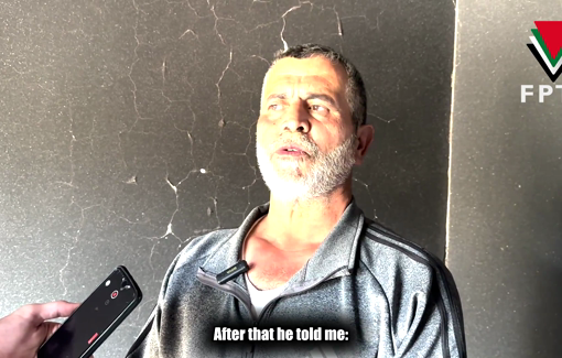 Thumbnail preview image for the video titled: In Tulkarem the father of the executed Islam Odeh recounts how Israli forces used him as human shield