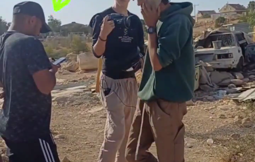 Thumbnail preview image for the video titled: Israeli settlers opened a Palestinian water pipe to waste this essential resource in Umm al-Khair