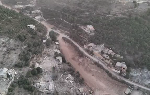 Thumbnail preview image for the video titled: The moment when the IDF blew up  a hamlet in southern Lebanon