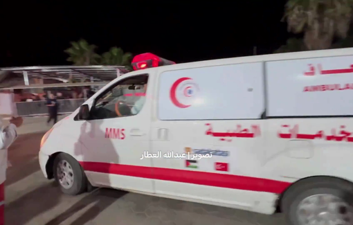 Thumbnail preview image for the video titled: Children injured in midnight strike on a tent west of Deir al-Balah