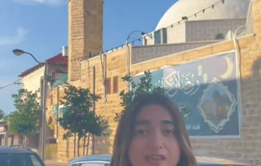 Thumbnail preview image for the video titled: Israeli student "Abby" pretends there is no Apartheid in Israel