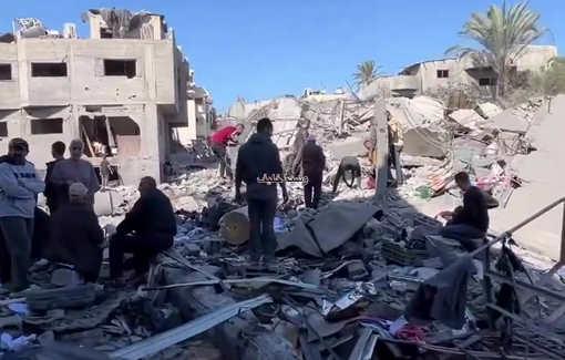 Thumbnail preview image for the video titled: Al-Louh family house leveled to the ground by Israeli bombing