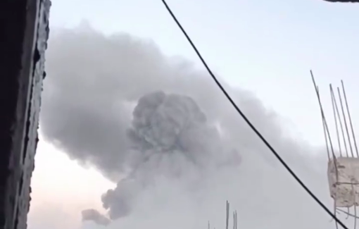 Thumbnail preview image for the video titled: Violent morning airstrikes in Beit Lahia