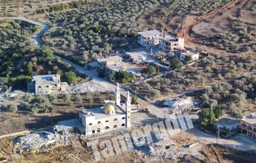 Thumbnail preview image for the video titled: IDF blows mosque and village in southern Lebanon