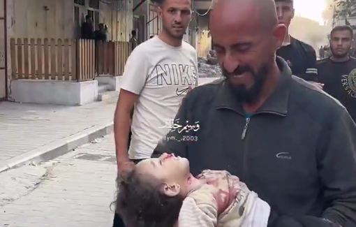 Thumbnail preview image for the video titled: Infant among group killed by Israeli drone bombing of Beit Lahia