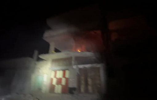 Thumbnail preview image for the video titled: First moments following IDF strike on Salman house near Rafi'i school