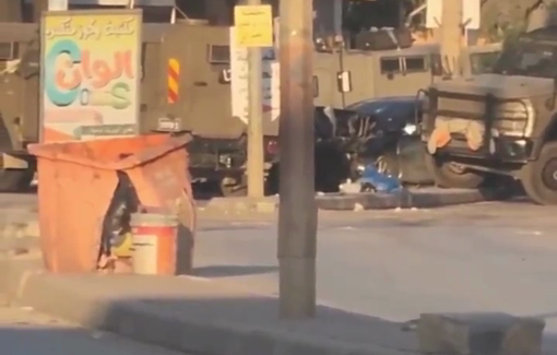 Thumbnail preview image for the video titled: Journalist documents IDF car ramming attack