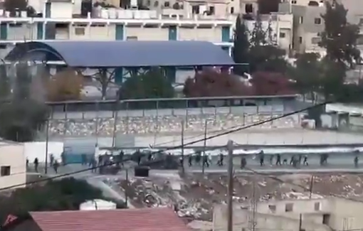 Thumbnail preview image for the video titled: Mass arrest during an Israeli raid on Fawwar refugee camp in Hebron/ Al-Khalil