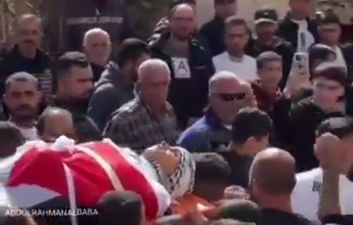 Thumbnail preview image for the video titled: Funeral of  Palestinian child Naji Al Baba killed by Israeli soldiers live bullets