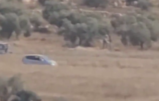 Thumbnail preview image for the video titled: Israeli settlers invade Palestinian land to steal the olive harvest