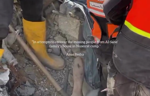 Thumbnail preview image for the video titled: Search efforts at Al-Sanie family house after night IDF bombing