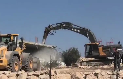 Thumbnail preview image for the video titled: In the both village of Jorat al Jamel & At-Tuwani, Masafer Yatta, Israeli authorities destroyed two residences